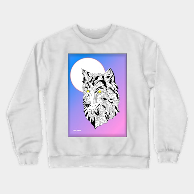 Abstact Wolf Crewneck Sweatshirt by mark-chaney